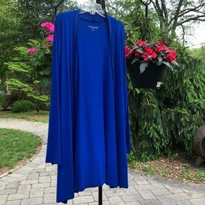 Cerulean Long Jersey Cardigan